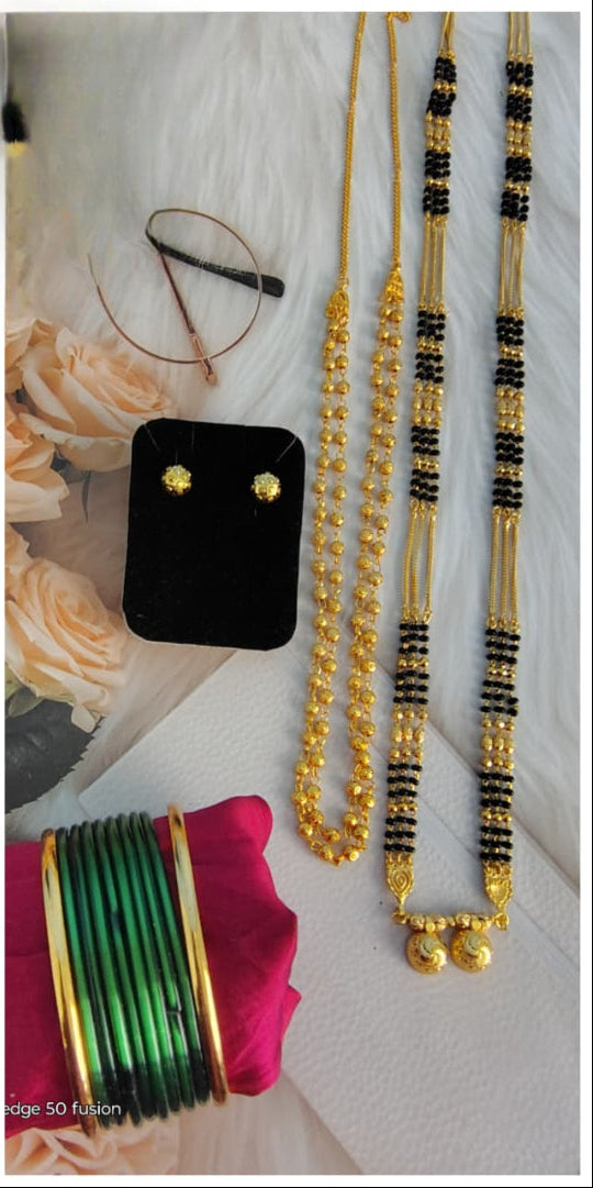 Mangalsutra With Earing and Bangle Combo