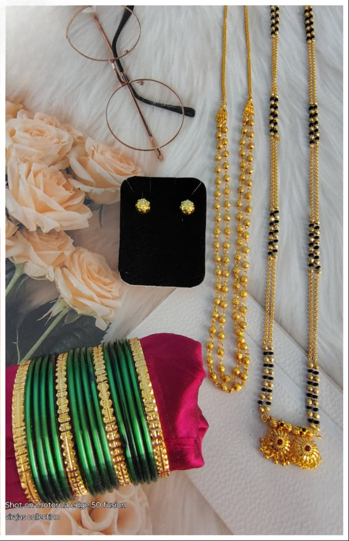 Mangalsutra With Earing and Bangle Combo