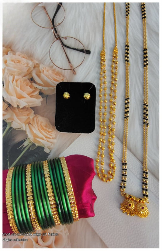 Mangalsutra With Earing and Bangle Combo