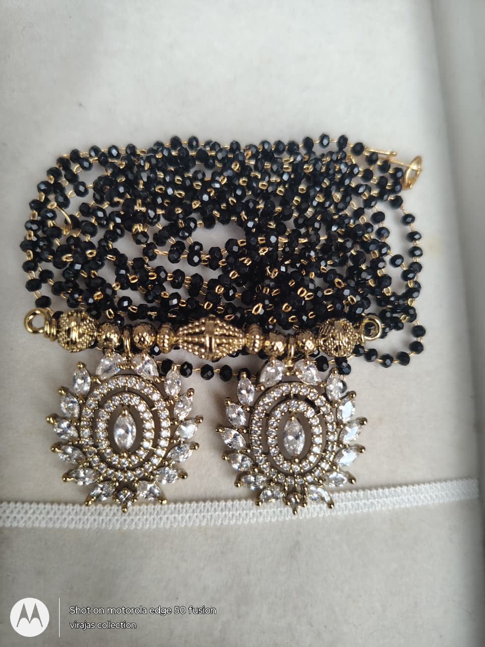Victorian wati with 2 line small beads Mangalsutra