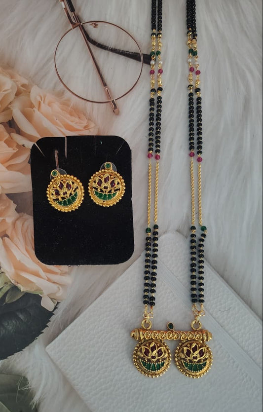 Fancy mangalsutra with earrings