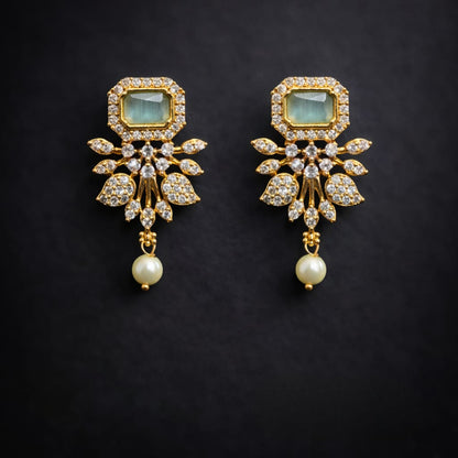 Diamond Mangalsutra With Earrings
