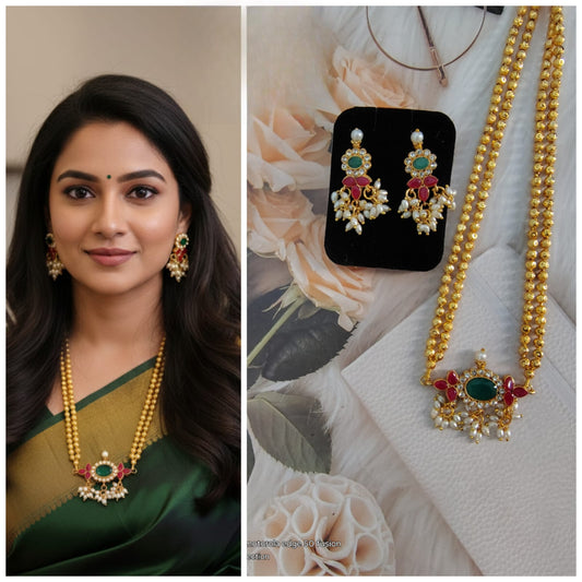 flower neckset With earrings