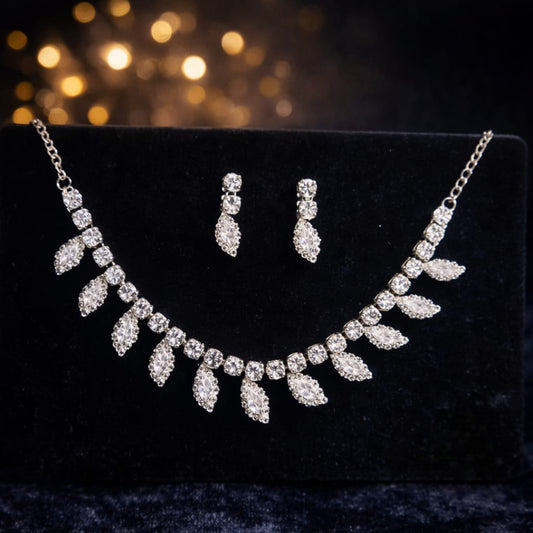 Diamond Necklace with Earrings