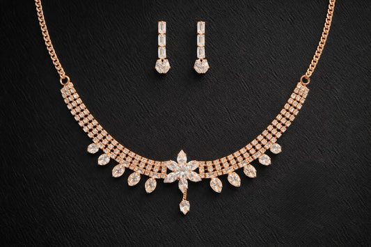 Diamond Necklace with Earrings