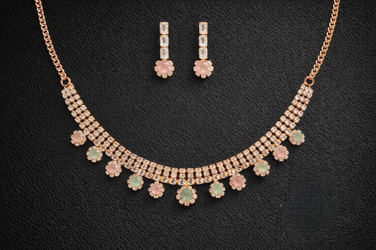 Diamond Necklace with Earrings