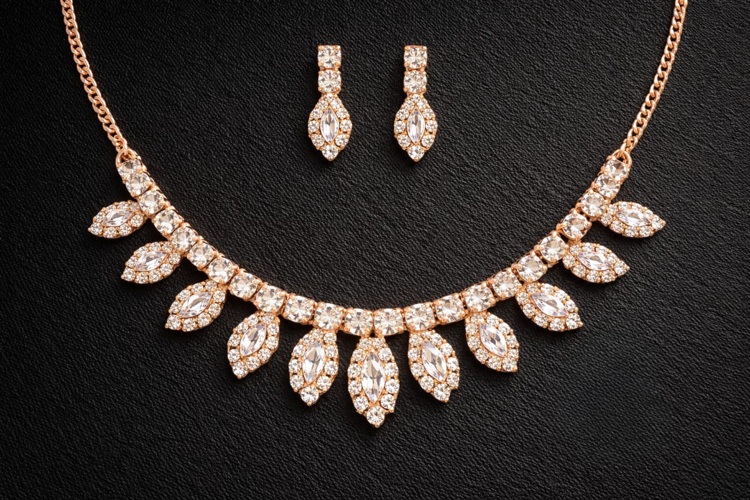 Diamond Necklace with Earrings
