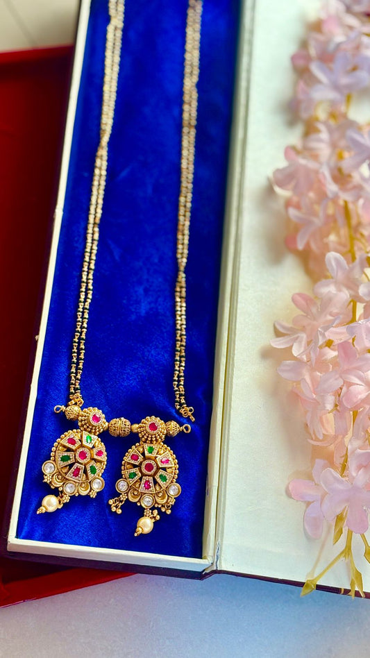 rajwadi sonakali pot mangalsutra