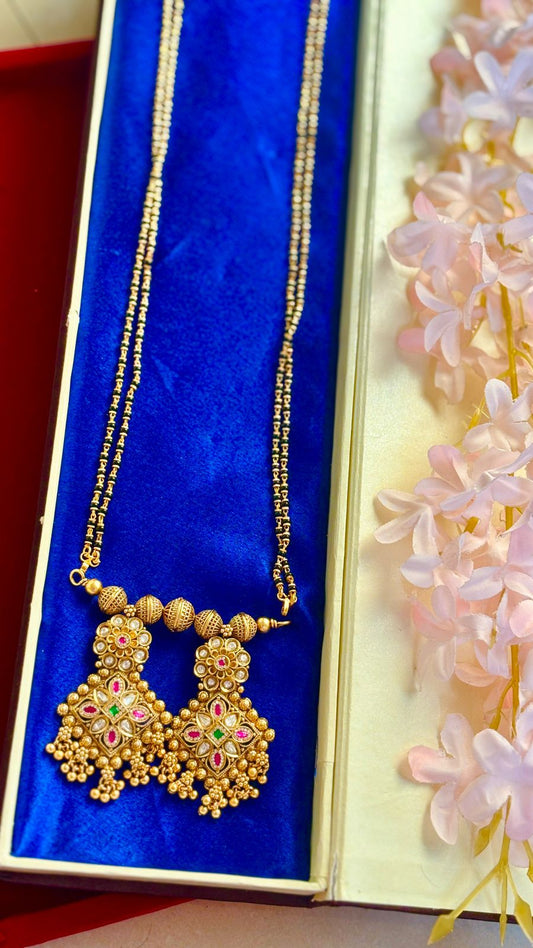 rajwadi sonakali pot mangalsutra