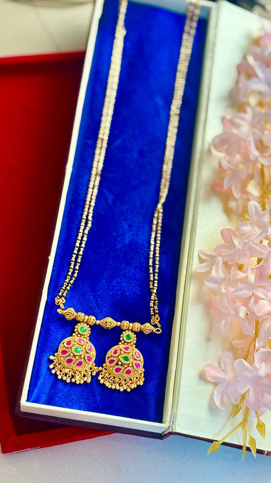rajwadi sonakali pot mangalsutra